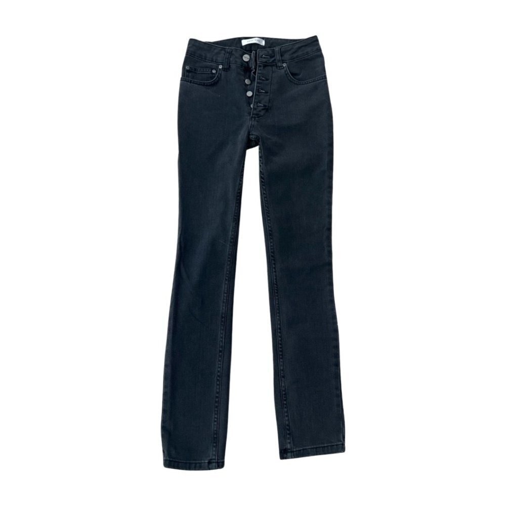 Anne Bing Black High-Rise Skinny Jeans Size 24